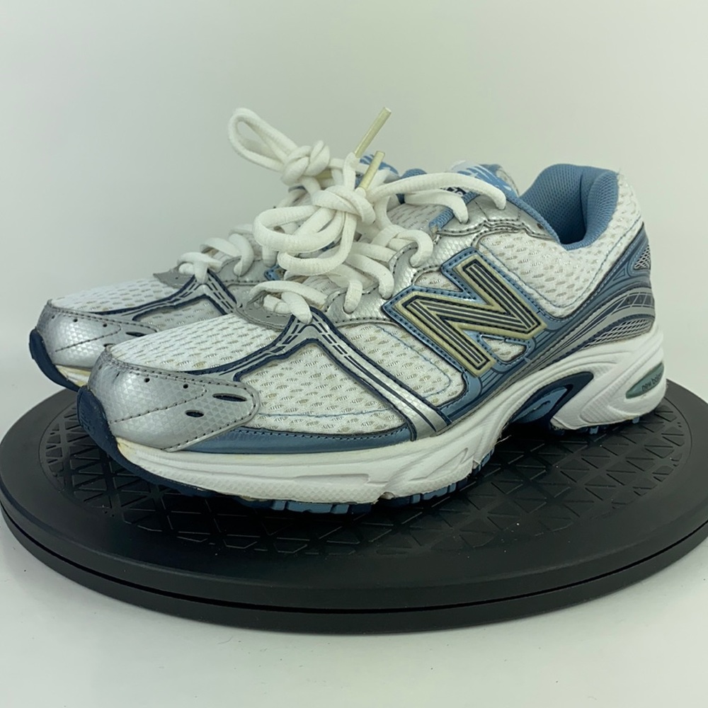 New Balance 270 V2 White/Blue Athletic Running Shoes W470WB2 Women's Size 6 B